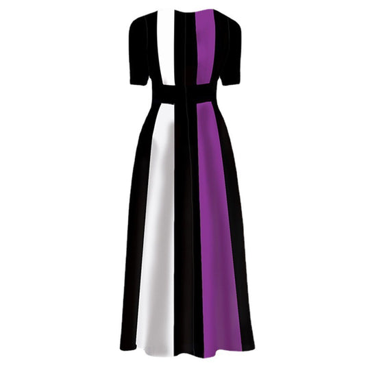 Damen Maxikleid mit modernem Blockdesign und seitlichen Taschen EB