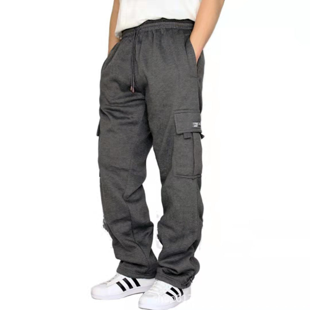 Herren nan lässige Cargo-Jogginghose mit Tunnelzugbund und aufgesetzten Cargotaschen EB