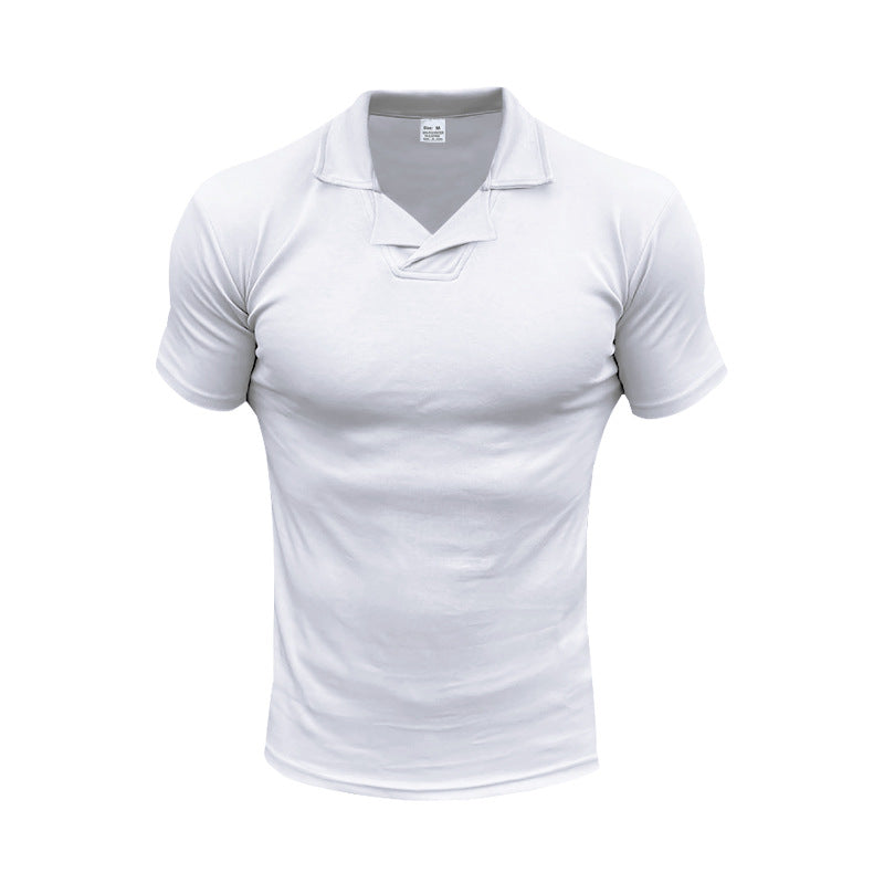 Herren Kurzarm Polo-Shirt mit modernem Stehkragen und atmungsaktivem Material EB