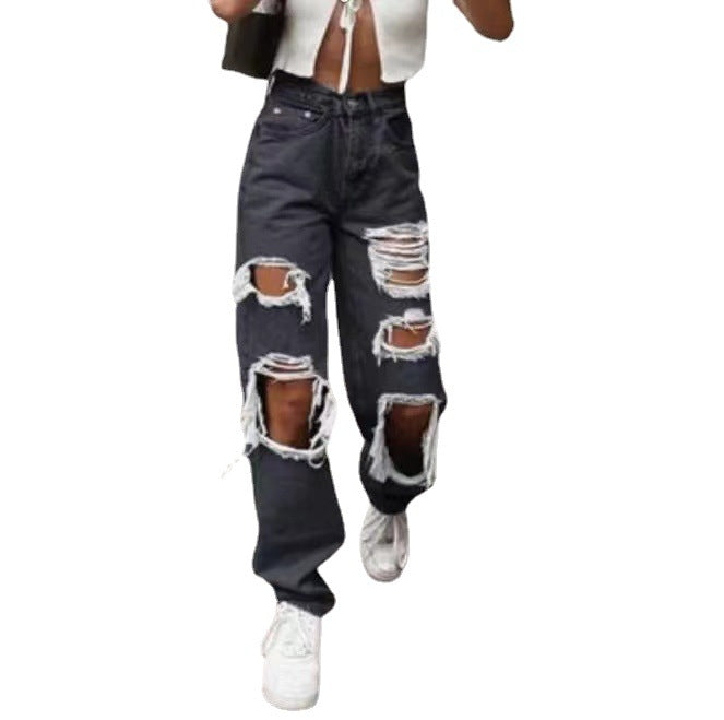 Damen Destroyed Jeans EB