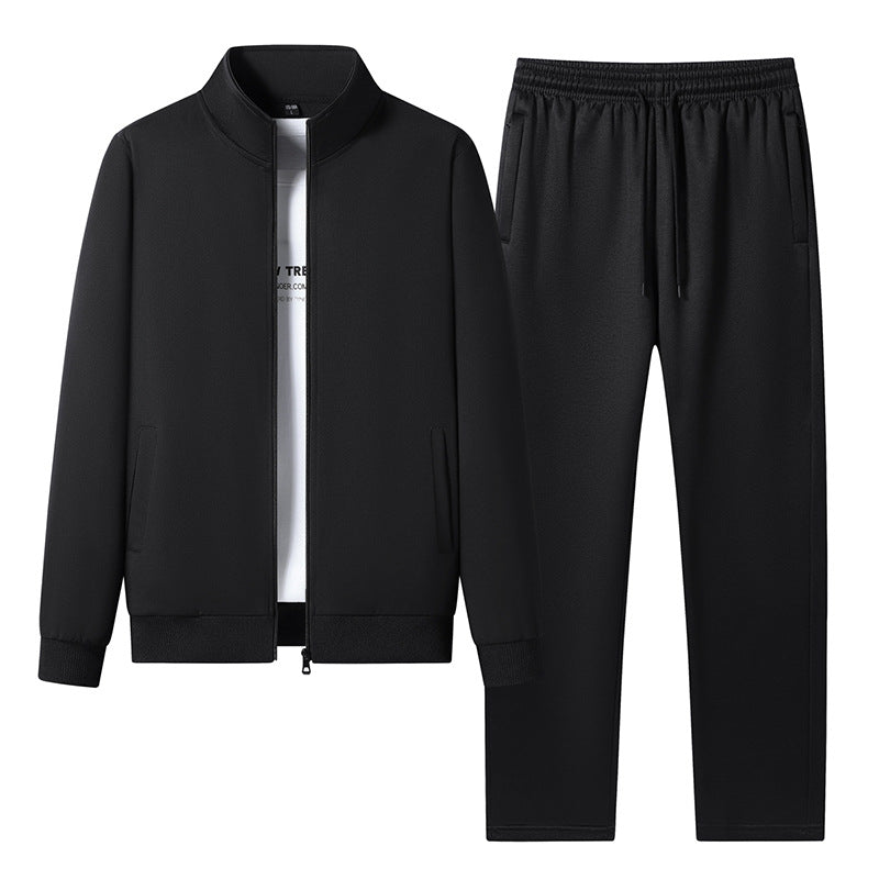 Herren sportliches Trainingsset mit Stehkragen-Blouson, durchgehendem Reißverschluss und elastischer Jogginghose EB