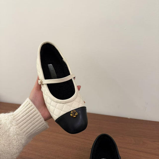Damen Elegante Ballerinas mit Komfort-Sohle und stylischem Riemen EB