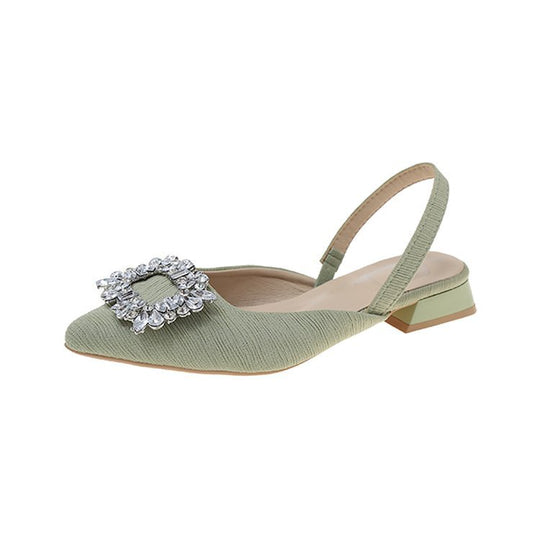 Damen Slingback-Pumps mit funkelndem Strass-Akzent EB