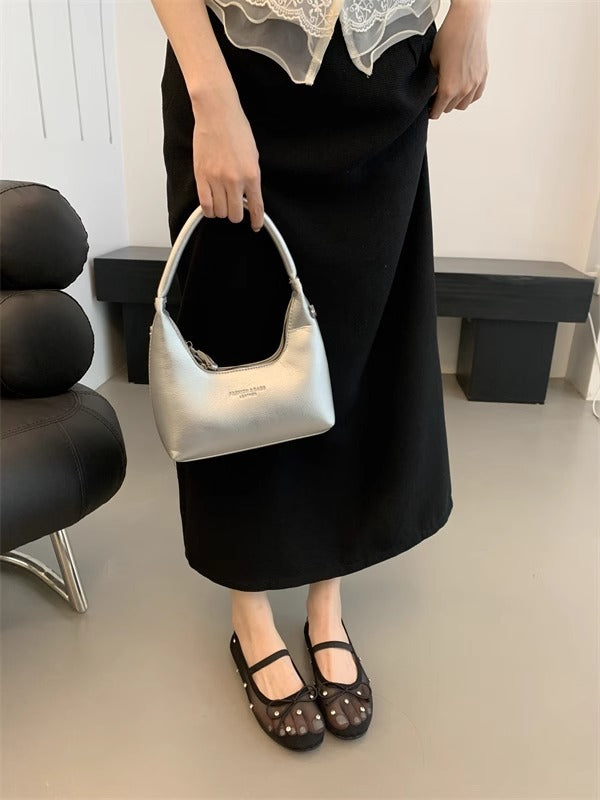 Damen Ballerinas mit zartem Schleifen-Design und Perlverzierung EB