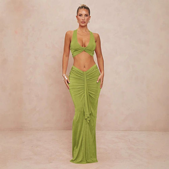 Damen elegantes Bodysuit mit Kreuz-Trageoption und seitlichem Schnitt EB