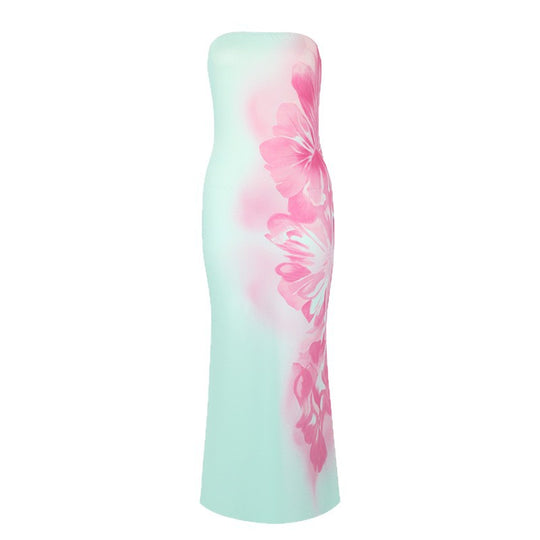 Damen Maxikleid mit floralem Design EB