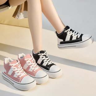 Damen Hohe Sneakers mit trendigen Kontrastelementen EB