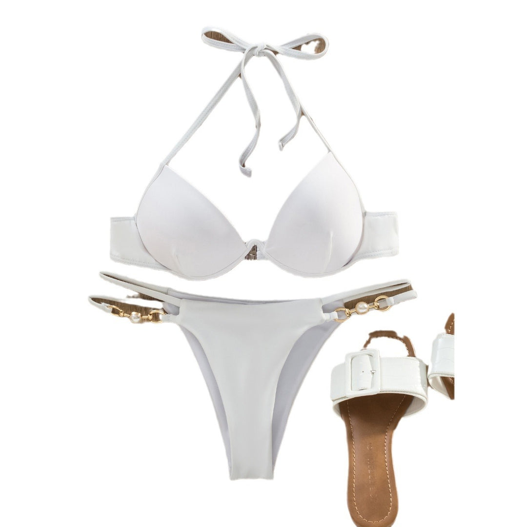 Damen Designer-Bikini mit luxuriösen Schmuckdetails EB