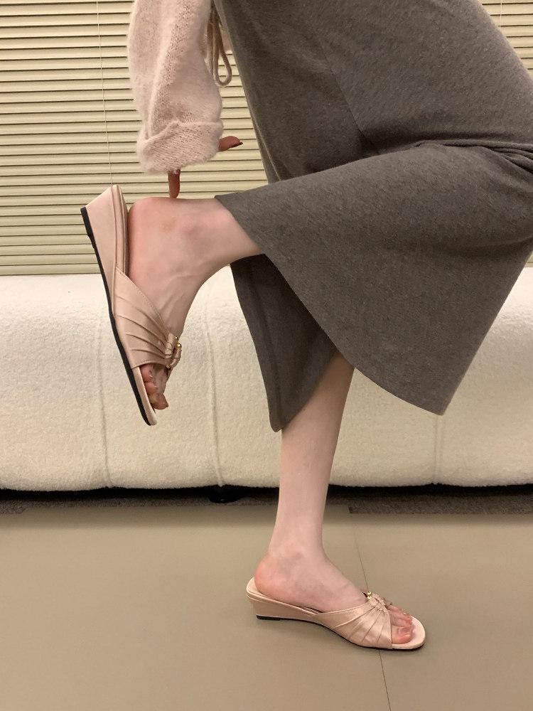 Damen Elegante Mules mit modischem Knoten-Design EB