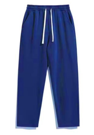Herren nan lockere Fleece-Jogginghose mit elastischem Bund und geradem Schnitt EB