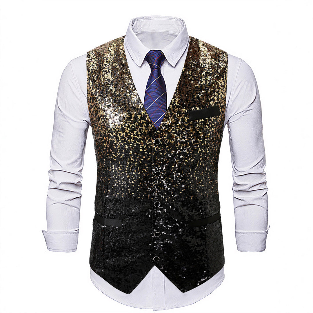 Herren Weste mit Schimmernden Pailletten & Auffälligem Look | EB