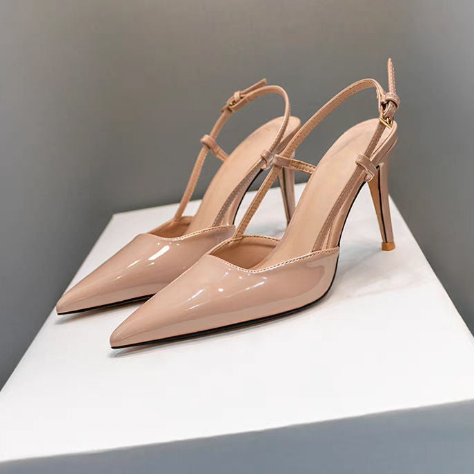 Damen Slingback Pumps mit spitzem Zehenbereich und elegantem Riemchen EB