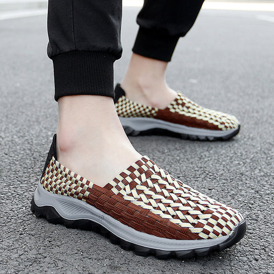 Unisex nan geflochtene elastische Slipper mit leichter dämpfender Sohle EB