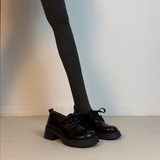 Damen modische Schnürschuhe mit stilvollem Plateau und hochwertiger Obermaterial EB