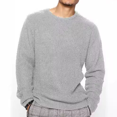 Herren Strukturierter Pullover mit Rundhalsausschnitt EB