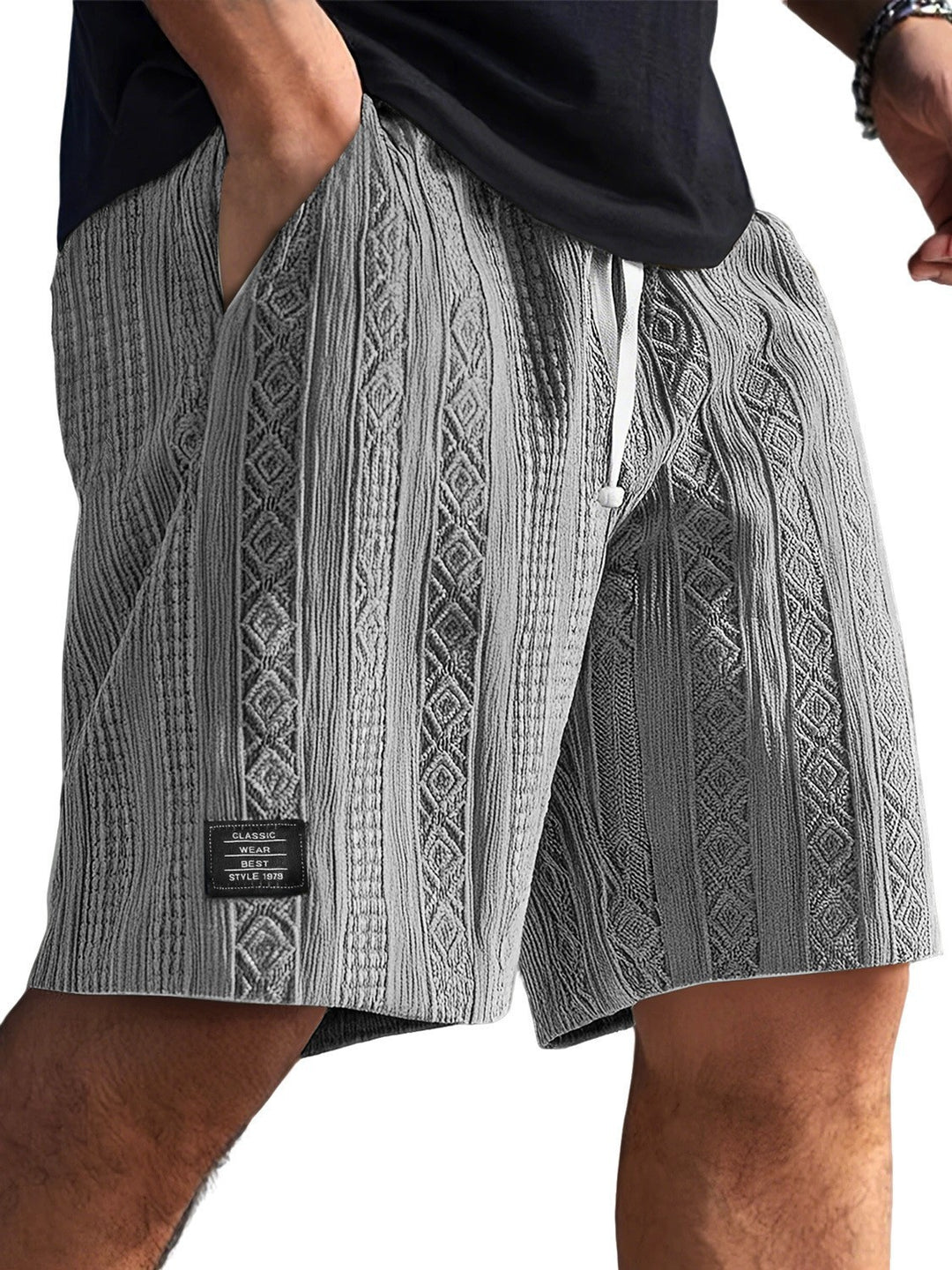 Herren Stilvolle Freizeithosen im lässigen Strickdesign EB