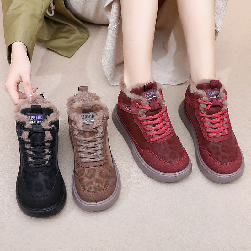 Damen Winterliche Sneakers mit isolierendem Innenfutter und rutschfester Sohle EB
