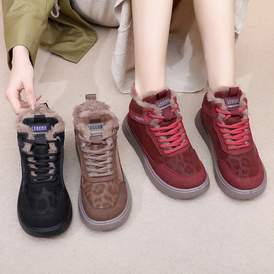 Damen Winterliche Sneakers mit isolierendem Innenfutter und rutschfester Sohle EB