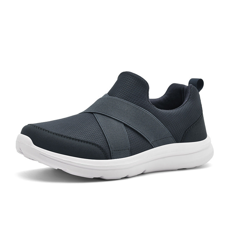 Damen Bequeme Slip-On Sneakers mit flexiblem Obermaterial und rutschfester Sohle EB