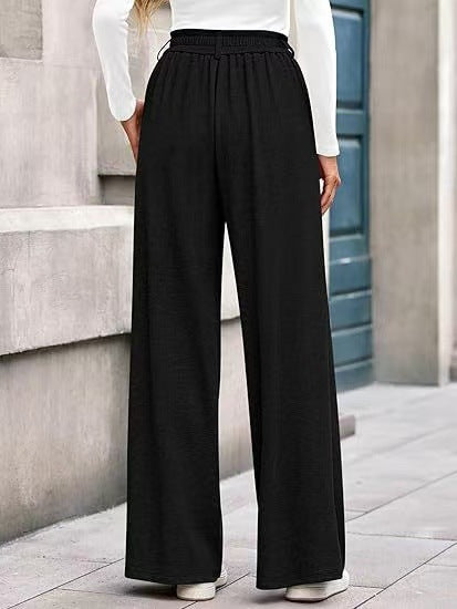 Damen weite Palazzo-Hosen mit elegantem Bund EB
