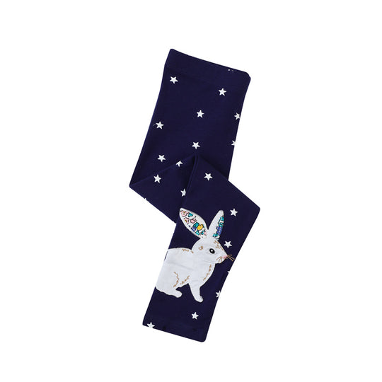 Mädchen Leggings mit verspieltem Hasen- und Sternenmotiv EB