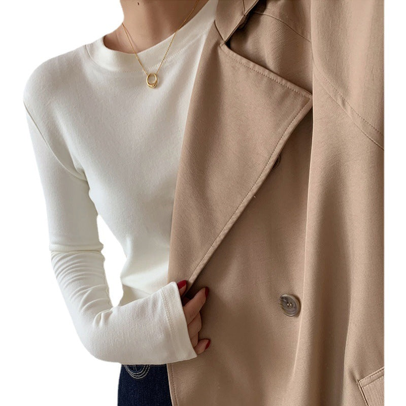 Damen Langarmshirt aus weichem Baumwollstoff mit lässigem Schnitt EB