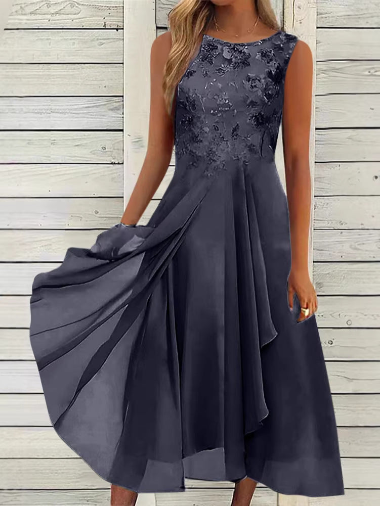 EB | Damen Elegantes Sommerkleid Leicht & Feminin Geschnitten