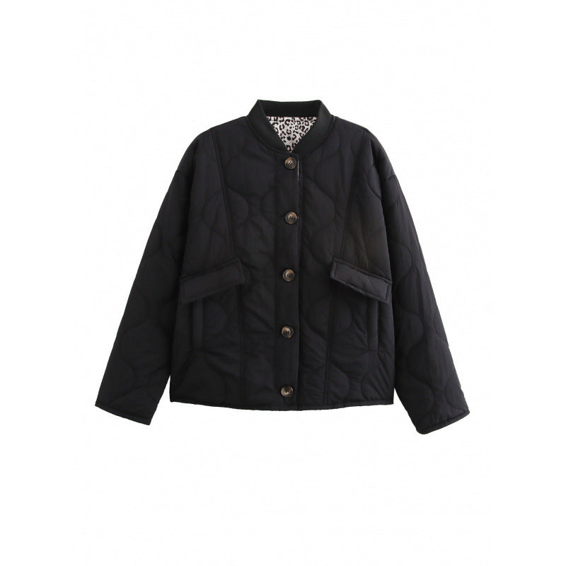 Damen gesteppte Oversize-Jacke mit praktischen Taschen und sportivem Design EB