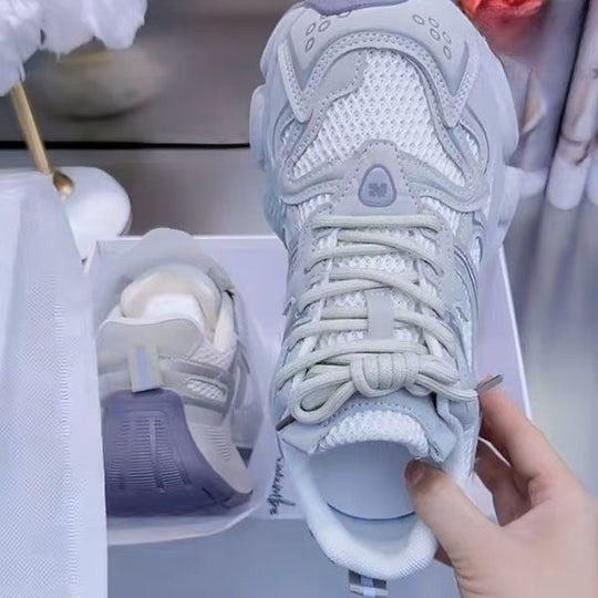 Damen Sportliche Freizeitschuhe mit atmungsaktiver Netzstruktur und gepolsterter Sohle EB