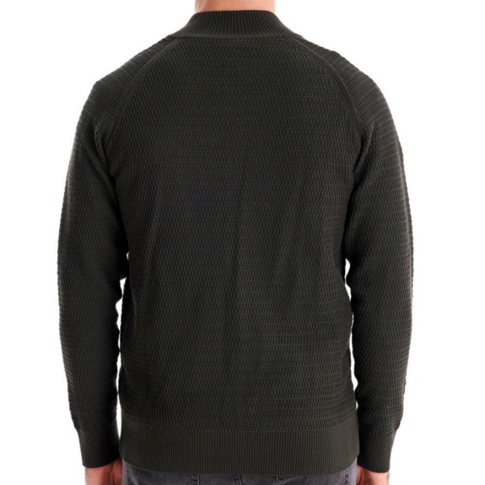 Herren Strickjacke mit strukturiertem Design und praktischen Knöpfen EB