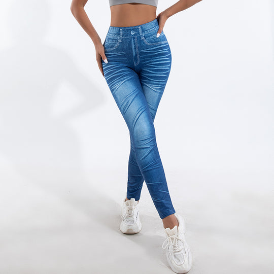 Damen Leggings mit verspielten Cut-Out-Details und dekorativen Bändern EB