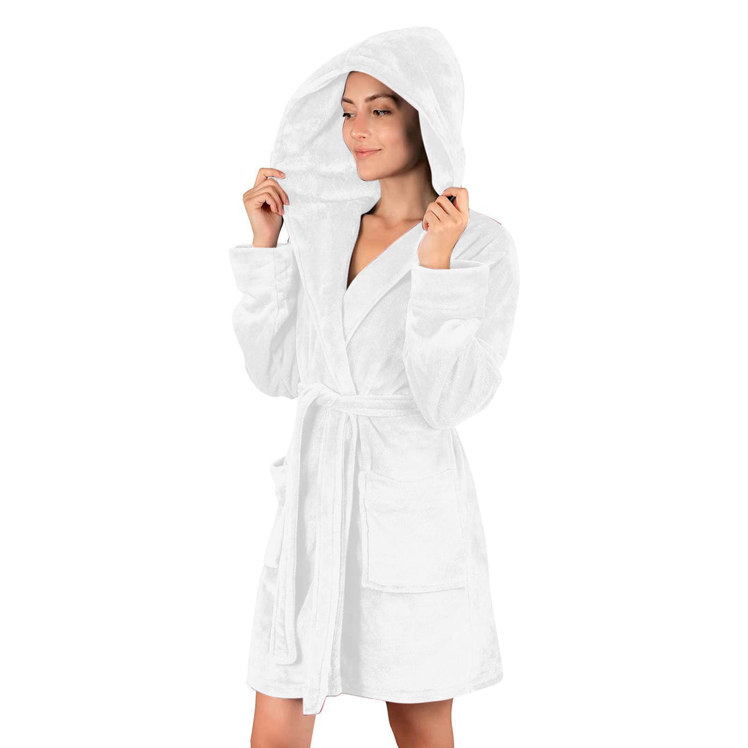 Damen Bademantel aus weichem Mikrofaserstoff EB