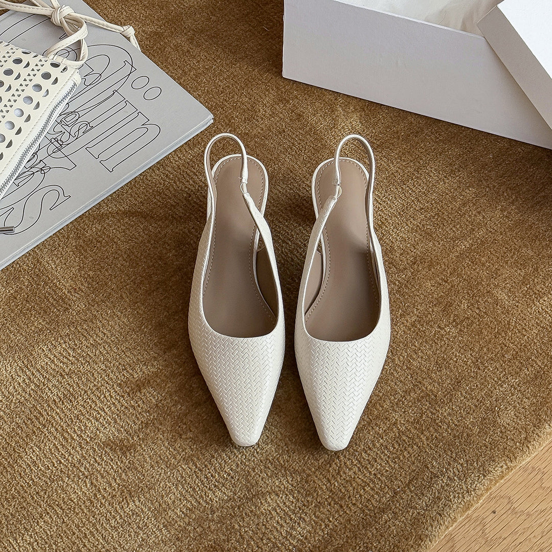 Damen Slingpumps mit stylischem Flechtmuster EB