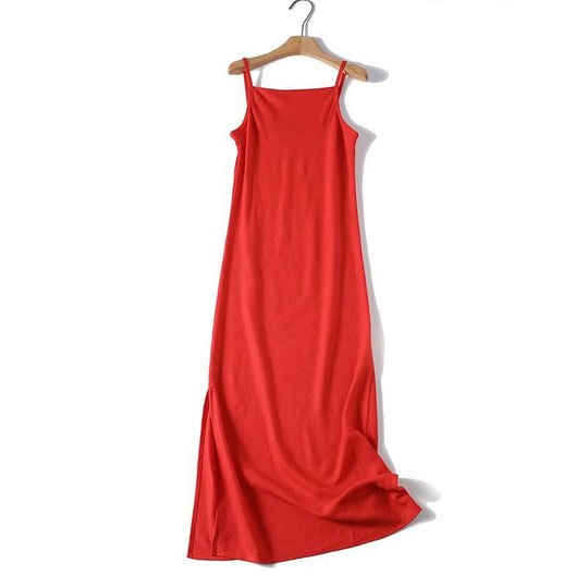 Damen Maxi-Kleid mit verstellbaren Spaghetti-Trägern und schmeichelndem Schnitt EB