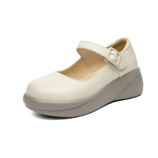 Damen Mary Jane Schuhe mit verstellbarem Riemen und bequemem Fußbett EB