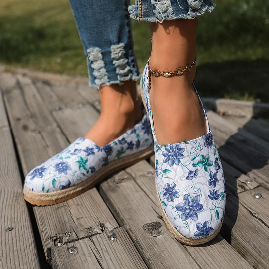 Damen Pantoletten mit floralem Design und komfortabler Sohle EB