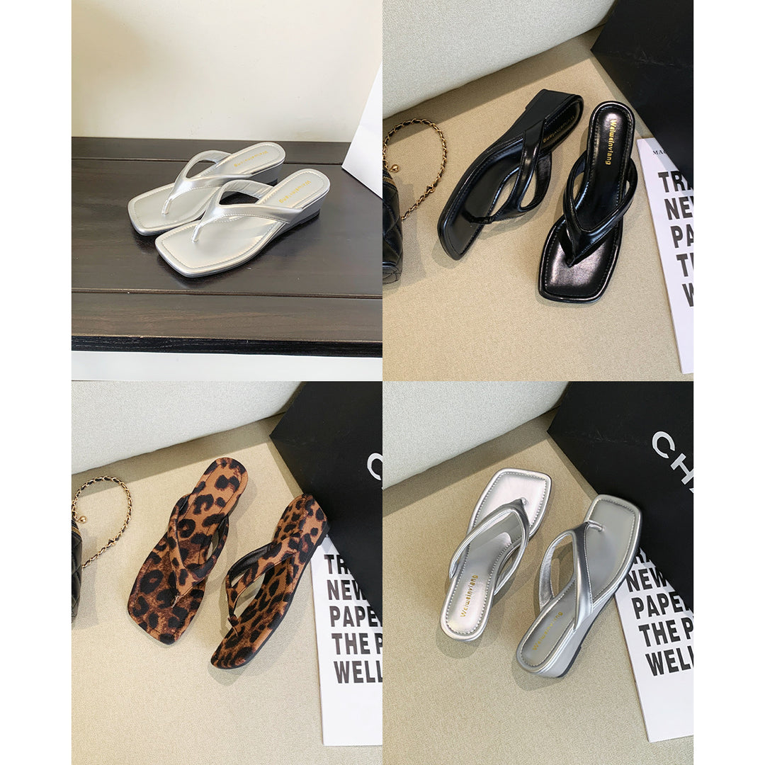 Damen Wedge-Sandalen mit elegantem Riemendesign EB