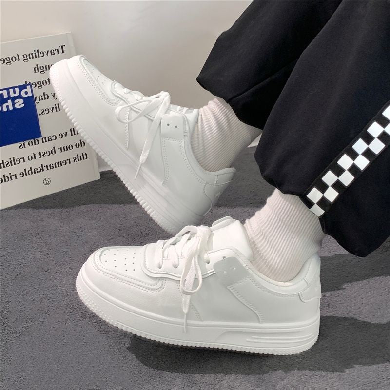 Damen modische Sneakers aus hochwertigem Kunstleder mit gepolsterter Sohle EB