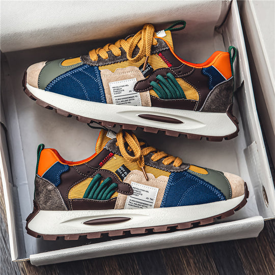 Damen modische Sneaker mit innovativem Materialmix und rutschfester Sohle EB