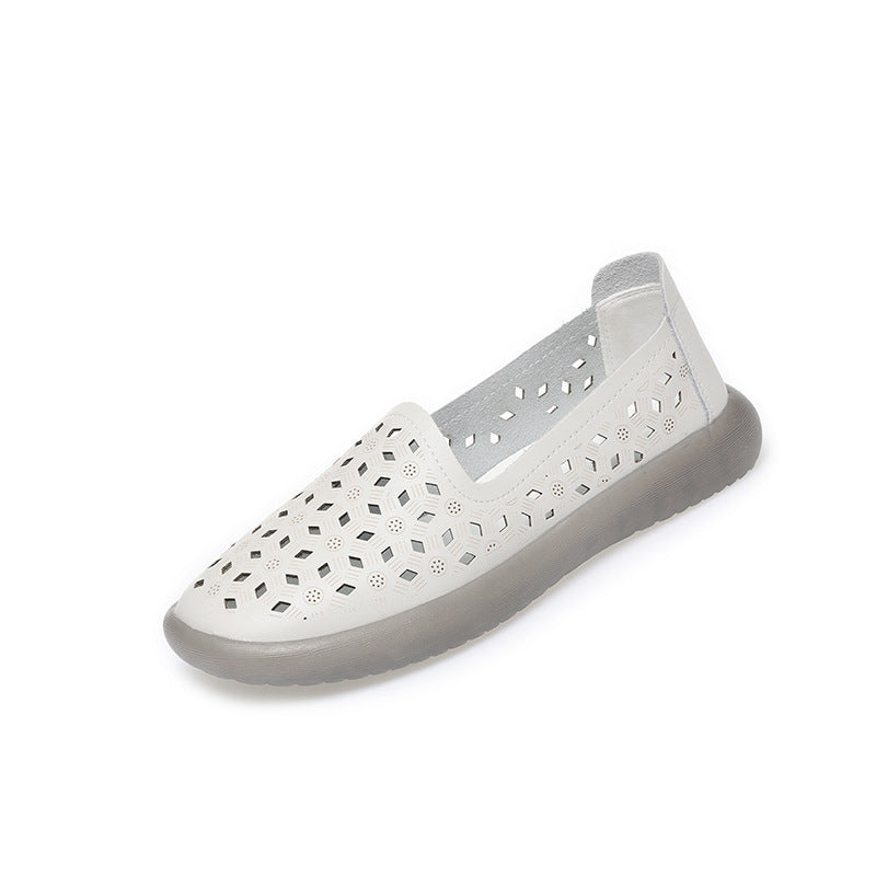 Damen Atmungsaktive Slip-On Schuhe mit modischem Lochdesign EB