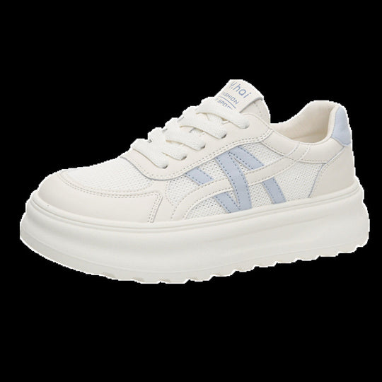 Damen Sportliche Sneaker mit bequemer Plateausohle und atmungsaktiver Obermaterialstruktur EB