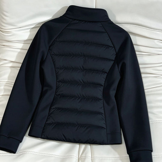 Damen nan Hybrid-Steppjacke mit wattierter Front, Raglanärmeln und hochschließendem Kragen EB