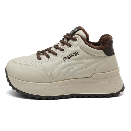 Damen Komfortable Plateau-Sneaker mit warmem Innenfutter EB