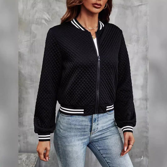Damen leichte Steppjacke mit Sportstreifen EB