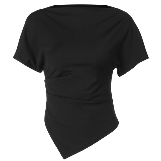 Damen Modernes Oberteil mit asymmetrischem Saum EB