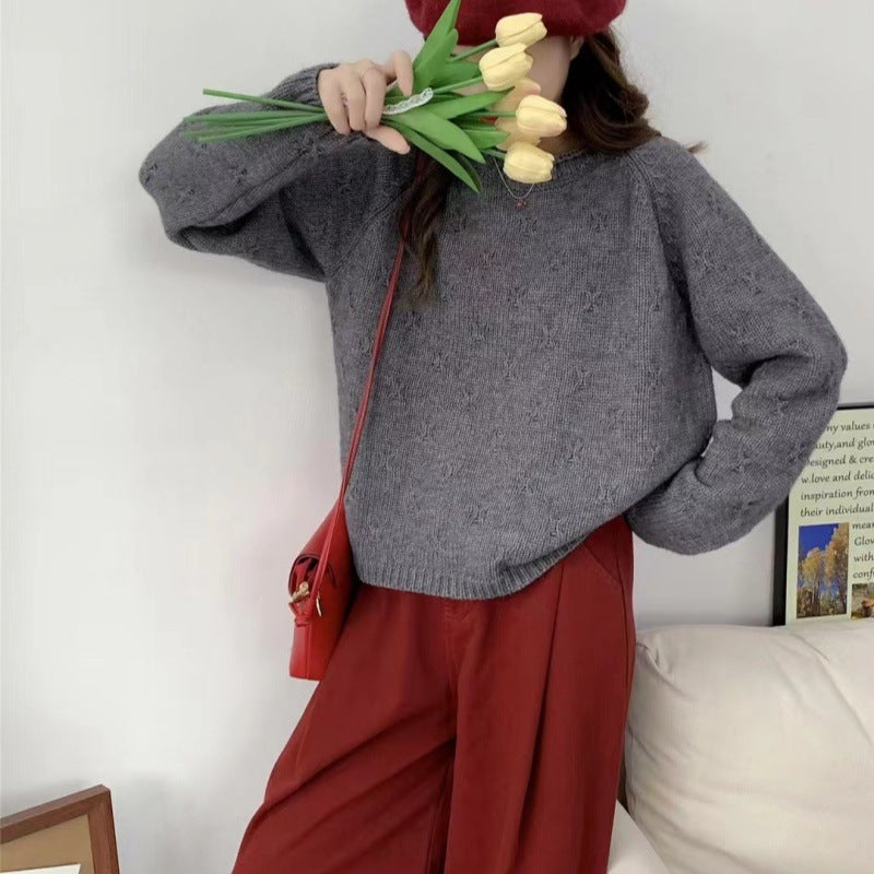 Damen Kuscheliger Strickpullover mit strukturiertem Muster EB