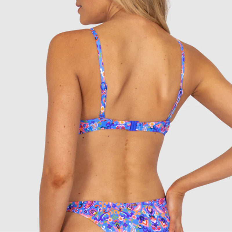 Damen Triangel-Bikini mit verspieltem Muster EB
