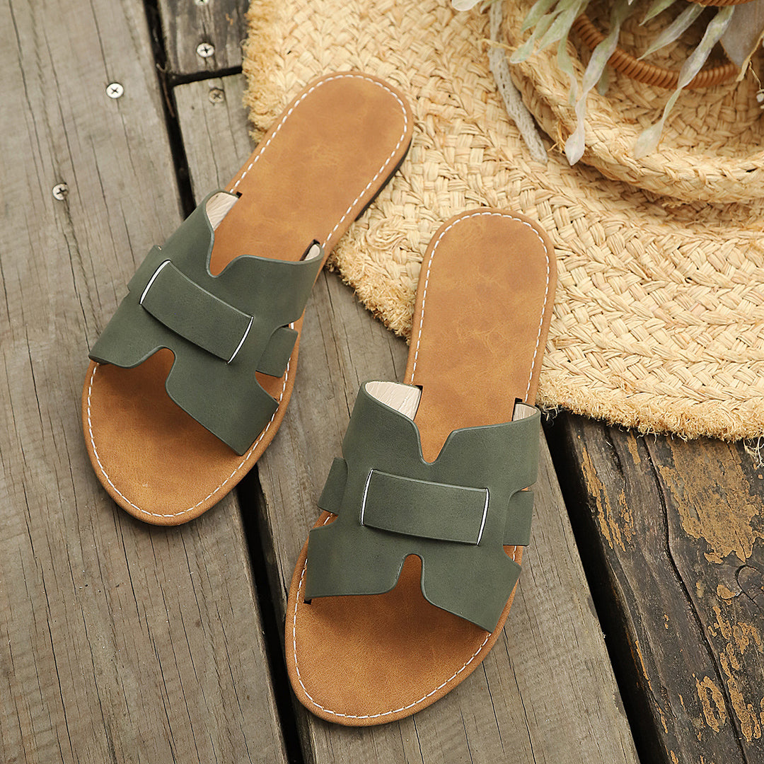 Damen elegante Freizeit-Sandalen mit modischem Riemen-Design EB
