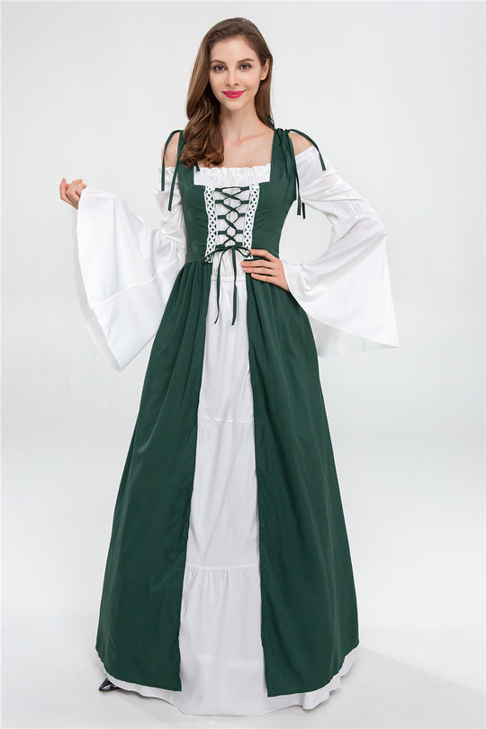 Damen historisches Märchenkleid mit elegantem Oberteil und ausgestellten Ärmeln EB