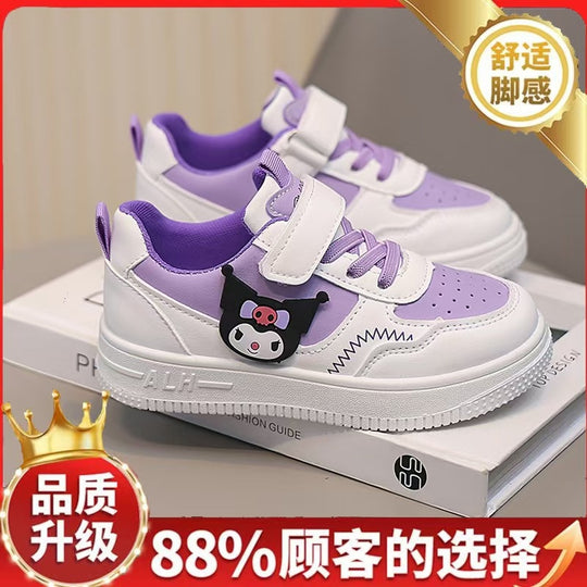 Damen Kindersneaker mit niedlichem Tiermotiv und praktischem Klettverschluss EB